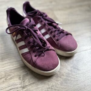 Adidas Purple Suede Sneakers Classic Low-Top
